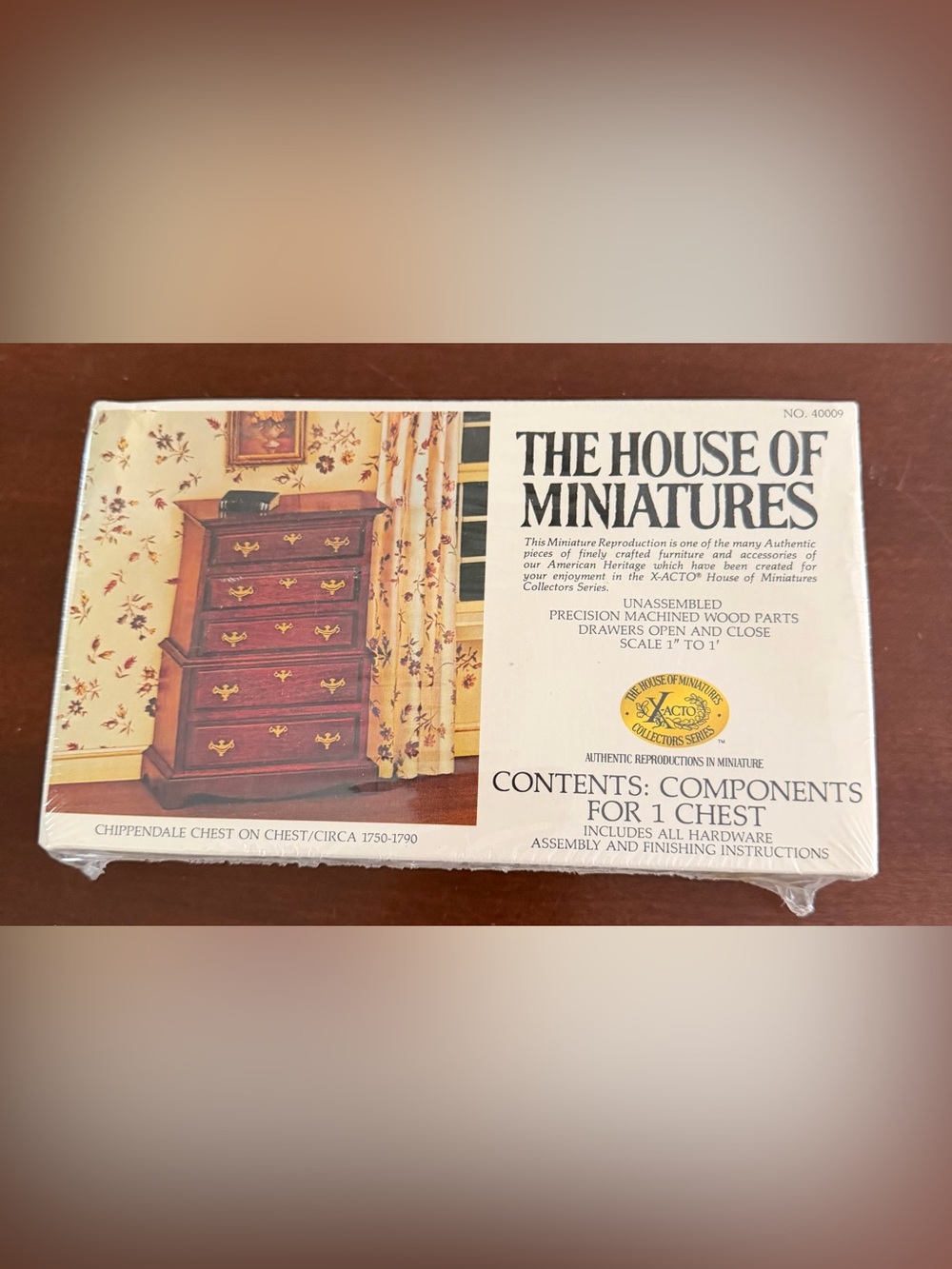 Vintage The House of Miniatures Chippendale Chest on Chest